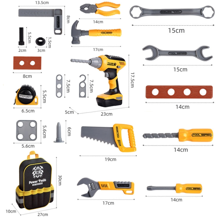 28pcs / Set Children Toolbox Toy Set Pretend Role Playing Simulation Repair Tools, Model: T025 - Pretend Play Toys by buy2fix | Online Shopping UK | buy2fix