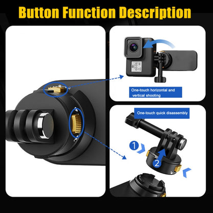 Universal Magnetic Quick-release Backpack Clip for Sports Cameras, Spec: With Phone Clip - Backpack Clip by buy2fix | Online Shopping UK | buy2fix