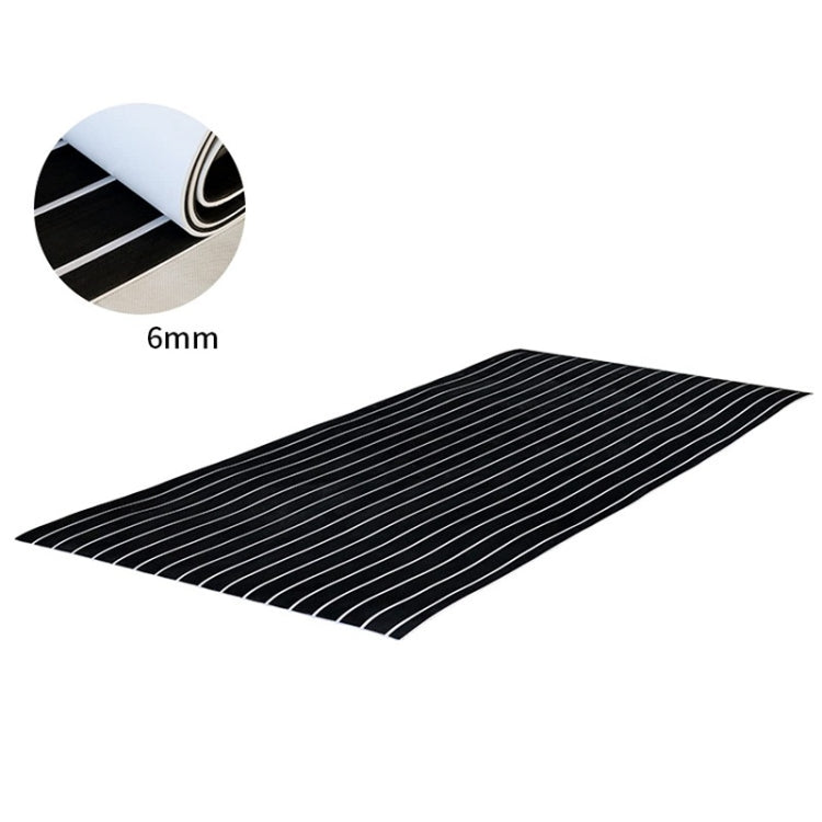 240x45x0.6cm Black White Yacht Imitation Teak Anti-Slip Deck EVA Mat - Floor Mats by buy2fix | Online Shopping UK | buy2fix