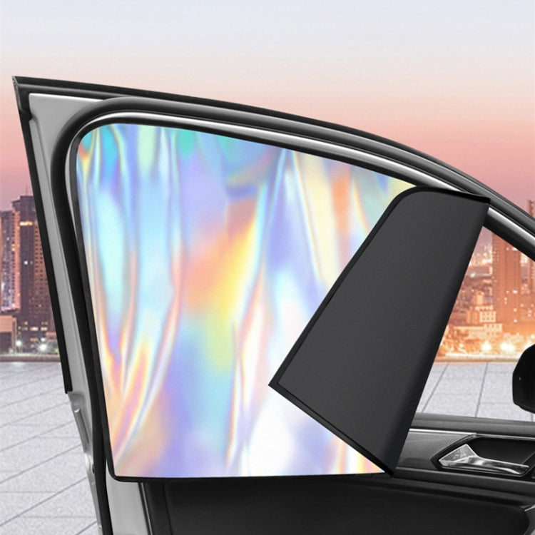 Colorful Titanium Silver Magnetic Car Sun Protection Sunshade Curtain(Back Seat) - Window Foils & Solar Protection by buy2fix | Online Shopping UK | buy2fix