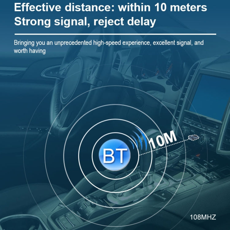 T60 Bluetooth 5.3 Audio Receiver Transmitter Car Radio USB FM Bluetooth Receiver - Audio Receiver Transmitter by buy2fix | Online Shopping UK | buy2fix