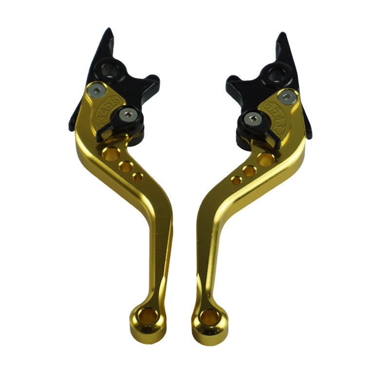 1pair Motorcycle CNC Six Speed Dual Disc Brake Handlebar Cowl Adjustable Electric Bike Brake Lever(Gold) - Motorbike Brakes by buy2fix | Online Shopping UK | buy2fix