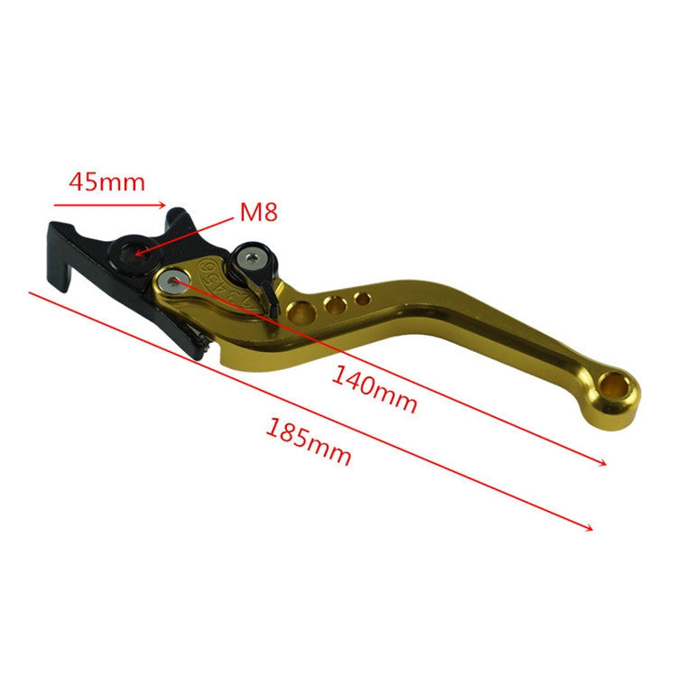 1pair Motorcycle CNC Six Speed Dual Disc Brake Handlebar Cowl Adjustable Electric Bike Brake Lever(Gold) - Motorbike Brakes by buy2fix | Online Shopping UK | buy2fix