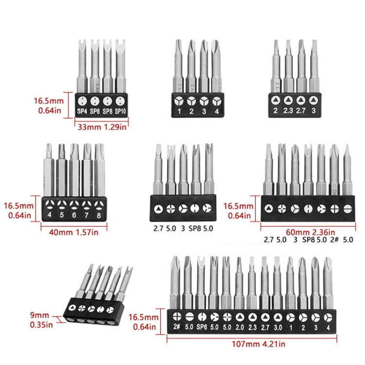 5pcs / Set Triangular Plum Blossom Chrome Vanadium Steel Bit Set Appliance Repair Electrical Drill Accessories With Magnetic - Drill & Drill Bits by buy2fix | Online Shopping UK | buy2fix