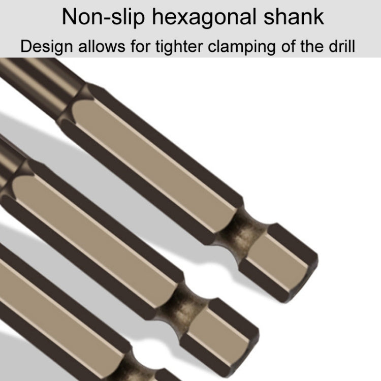 6mm Hexagonal Shank Spiral Flute Cross Alloy Drill Bits Glass Tile Four Edge Drivers - Drill & Drill Bits by buy2fix | Online Shopping UK | buy2fix