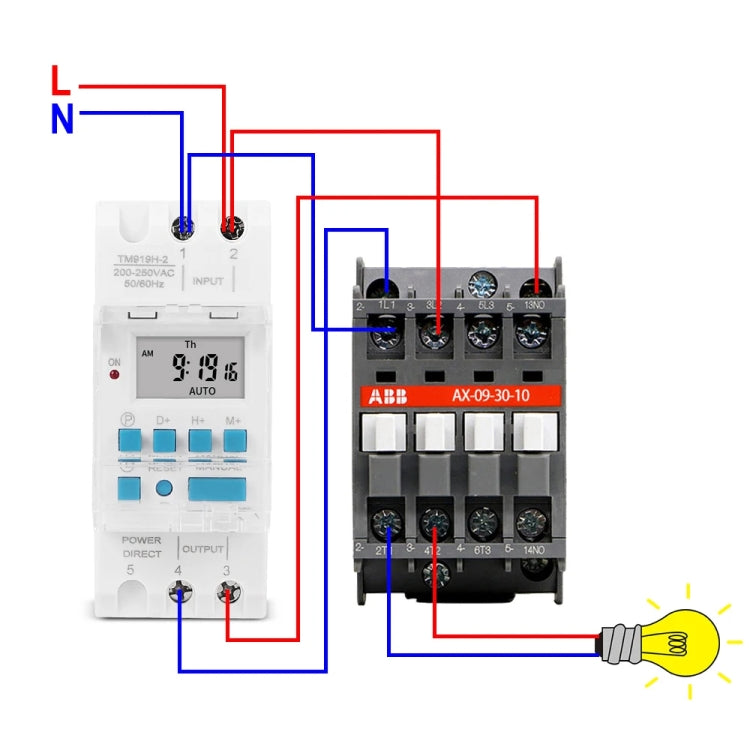 SINOTIMER TM919H-1 110V 16A DIN Rail 4 Pins Voltage Output Digital Switch Timer Automatic Cycle Timing Controller - Switch by SINOTIMER | Online Shopping UK | buy2fix