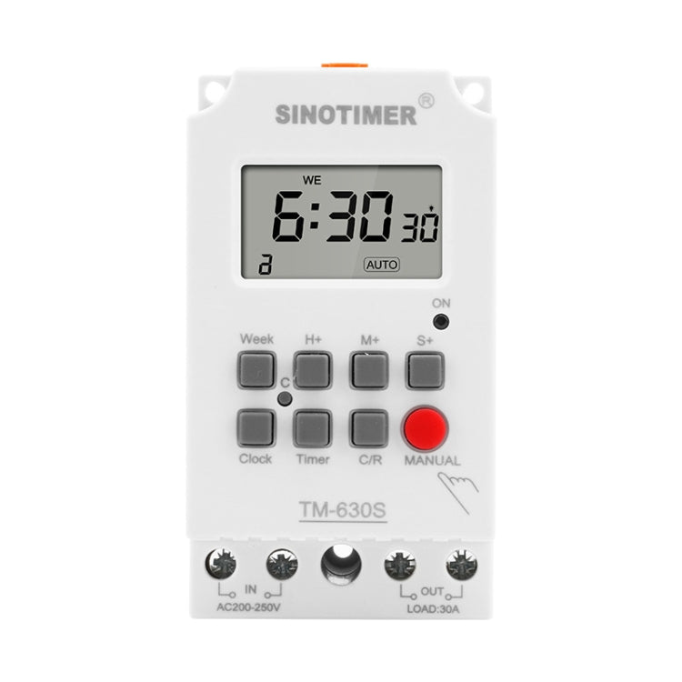 SINOTIMER TM630S-1 110V 30A Timer Switch 1 Second Interval Weekly Programmable Time Relay - Switch by SINOTIMER | Online Shopping UK | buy2fix