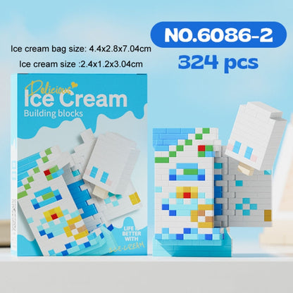 6086-2 Little Pudding Childhood Memory Ice-Cream Series Micro-Particle Building Block Toys Birthday Gift - Building Blocks by buy2fix | Online Shopping UK | buy2fix