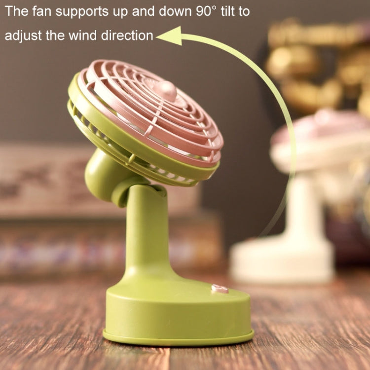 Retro Desktop USB Charging Small Fan 90 Degree Adjustable Angle Fan(Purple) - Electric Fans by buy2fix | Online Shopping UK | buy2fix