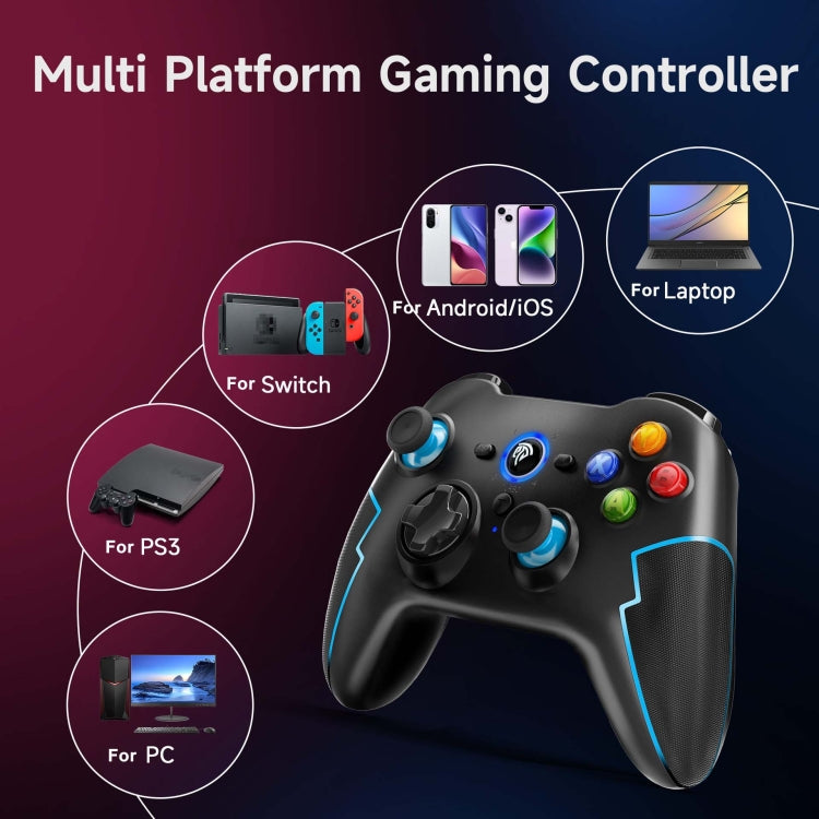 EasySMX 9013Pro  Wireless Game Controller For Switch / PS3 / IOS / Android / PC(Black Blue) - Gamepads by EasySMX | Online Shopping UK | buy2fix