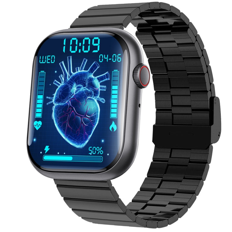 F70  2.1 Inch Screen Smart Watch With Blood Sugar/Blood Oxygen Monitoring /SOS Alarm/100+ Sports Modes, Color: Black Bamboo - Smart Watches by buy2fix | Online Shopping UK | buy2fix