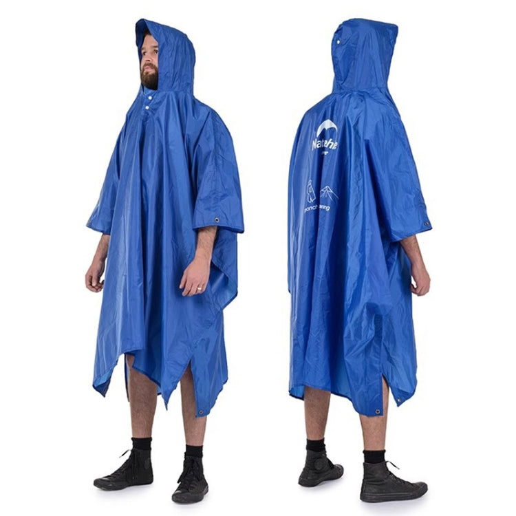 Naturehike 210T Plaid Outdoor Rain Poncho 3 In 1 Canopy Riding Travel Portable Backpacking Raincoat(Blue) - Raincoats by Naturehike | Online Shopping UK | buy2fix