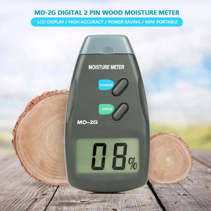 MD-2G 2 Pin LCD Screen Digital Display Wood Moisture and Humidity Detector - PH & Moisture Meter by buy2fix | Online Shopping UK | buy2fix