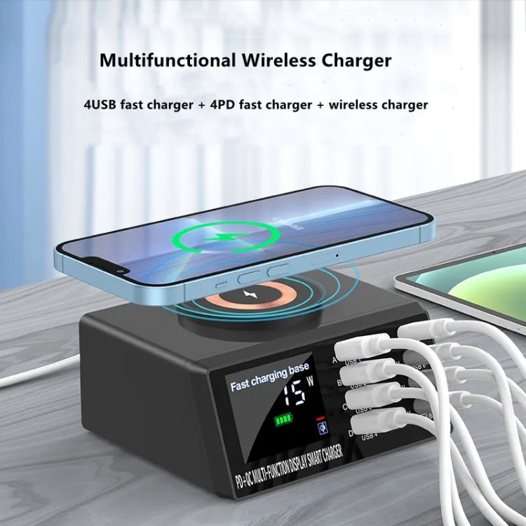 X9M 9-in-1 110W USB+PD Smart Multi-ports QI Magnetic Wireless Charger, Spec: White US Plug - Multifunction Charger by buy2fix | Online Shopping UK | buy2fix