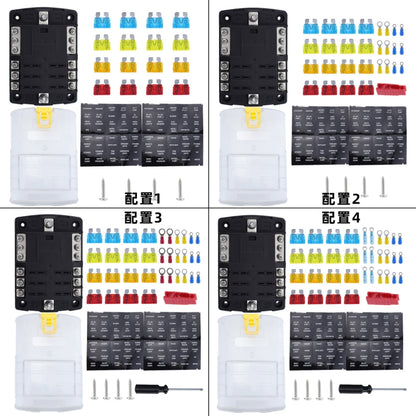 6-Way LED Indicator Fuse Box Socket For RV And Yacht, Set: Configuration 3 - Fuse by buy2fix | Online Shopping UK | buy2fix