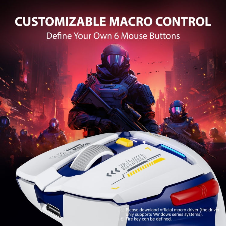 Inphic IN9 Tri-mode Wireless Bluetooth Gaming Office Computer Mouse(White Silent Edition) - Wireless Mice by Inphic | Online Shopping UK | buy2fix