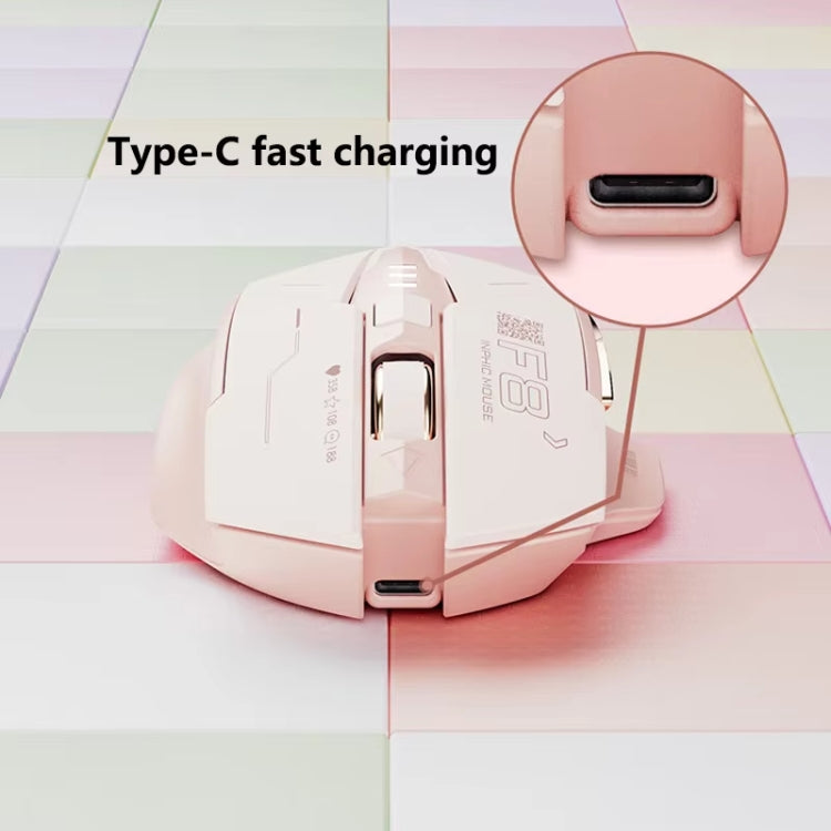 Inphic F8 2.4G Wireless Mute Charging Computer Gaming Mouse(Milk Tea Color) - Wireless Mice by Inphic | Online Shopping UK | buy2fix