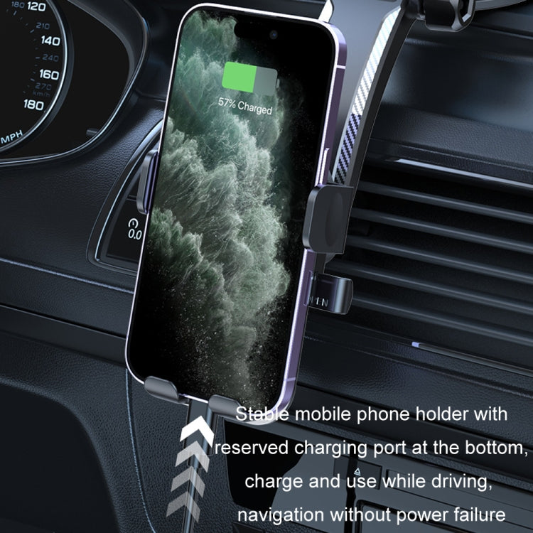 Car Suction Cup Dashboard Automatic Lock Mobile Phone Holder, Style: Brushed Waterfall Base - Car Holders by buy2fix | Online Shopping UK | buy2fix