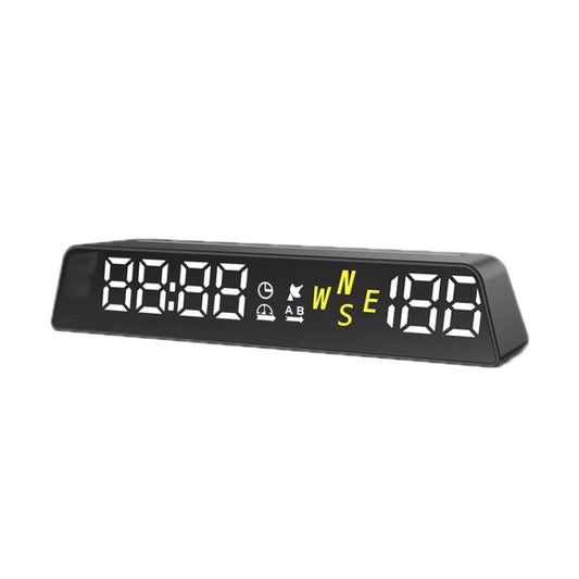 Head-up Display USB Powered High-definition Vehicle Code Altitude Meter(All White) - Head Up Display System by buy2fix | Online Shopping UK | buy2fix