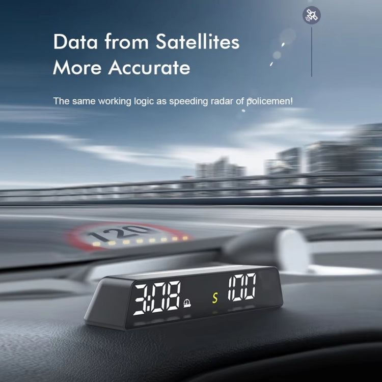 Head-up Display USB Powered High-definition Vehicle Code Altitude Meter(Blue White) - Head Up Display System by buy2fix | Online Shopping UK | buy2fix