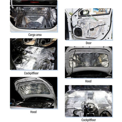 250x180x5mm Car Thick Aluminum Foil Hood Heat And Sound Insulation Pad - Sound & Heat Insulation Cotton by buy2fix | Online Shopping UK | buy2fix