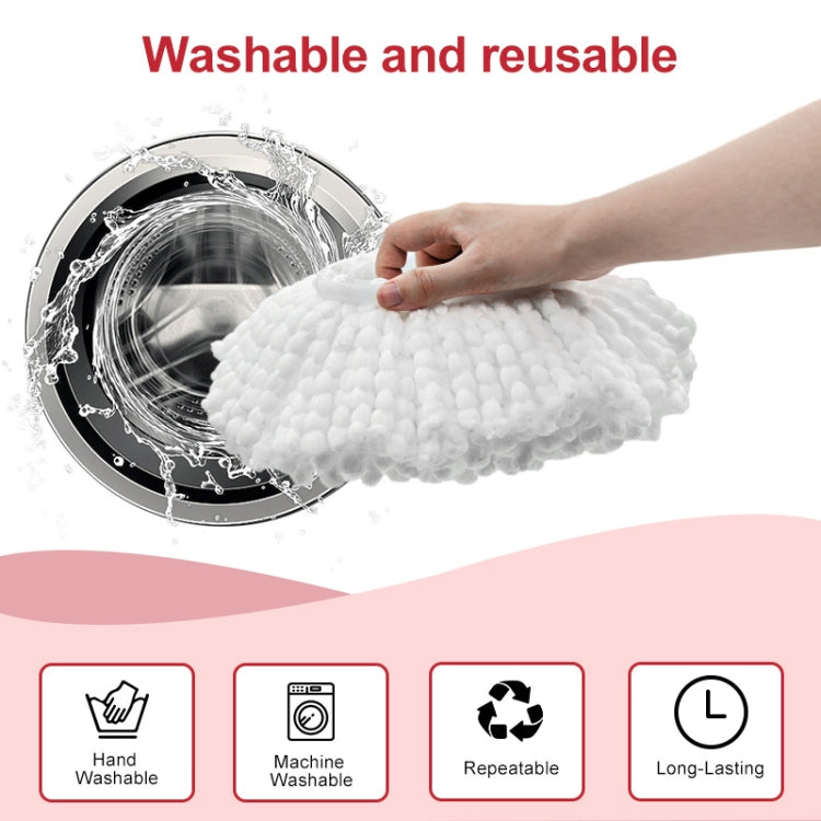 For Vileda / O-Cedar EasyWring Spin Mop Replacement Pad Microfiber Rag(White) - Other Accessories by buy2fix | Online Shopping UK | buy2fix