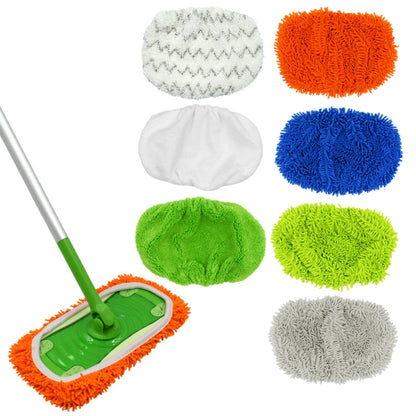 For Swiffer Sweeper and Other 10-inch Flat Mop Replacement Pads 2pcs Terry Cloth - Handheld Cleaner & Mops by buy2fix | Online Shopping UK | buy2fix