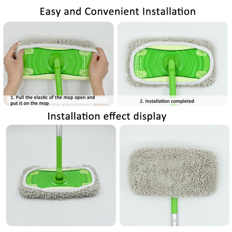 For Swiffer Sweeper and Other 10-inch Flat Mop Replacement Pads 2pcs Terry Cloth - Handheld Cleaner & Mops by buy2fix | Online Shopping UK | buy2fix