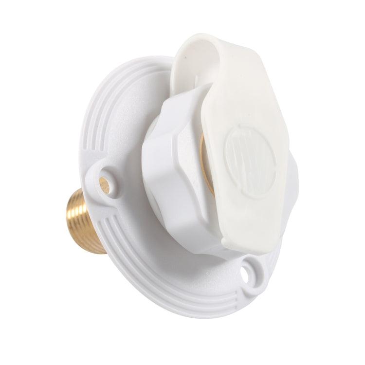 RV Brass Water Inlet Check Valve Yacht Accessories, Color: White+Raw Tape - Marine Accessories & Parts by buy2fix | Online Shopping UK | buy2fix