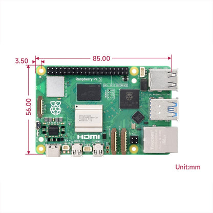 Waveshare For Raspberry Pi 5 2.4GHz Quad-Core BCM2712 Processor Development Board, Spec: 8GB - Raspberry Pi Accessories by Waveshare | Online Shopping UK | buy2fix