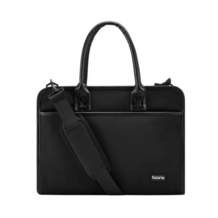 Baona BN-I009 14-inch Large-capacity Shock-absorbing And Wear-resistant Laptop Bag(Black) - 14.1 inch by Baona | Online Shopping UK | buy2fix