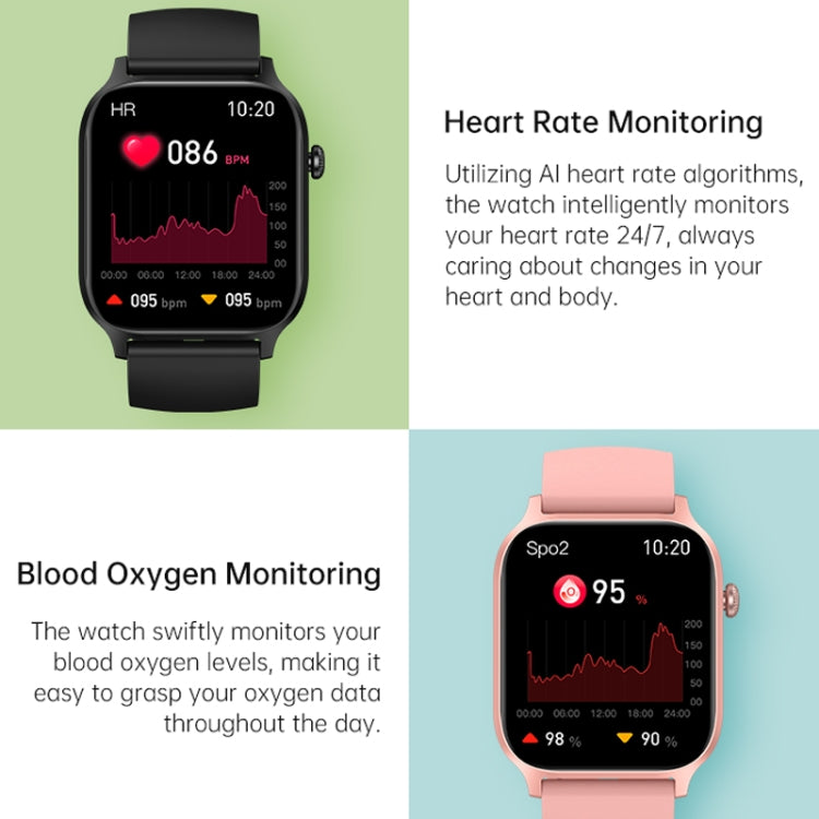 Bluetooth Talk HD Large Screen Heart Rate Oxygen Monitoring Multi-Sport Mode Smart Watch(Black) - Smart Watches by buy2fix | Online Shopping UK | buy2fix