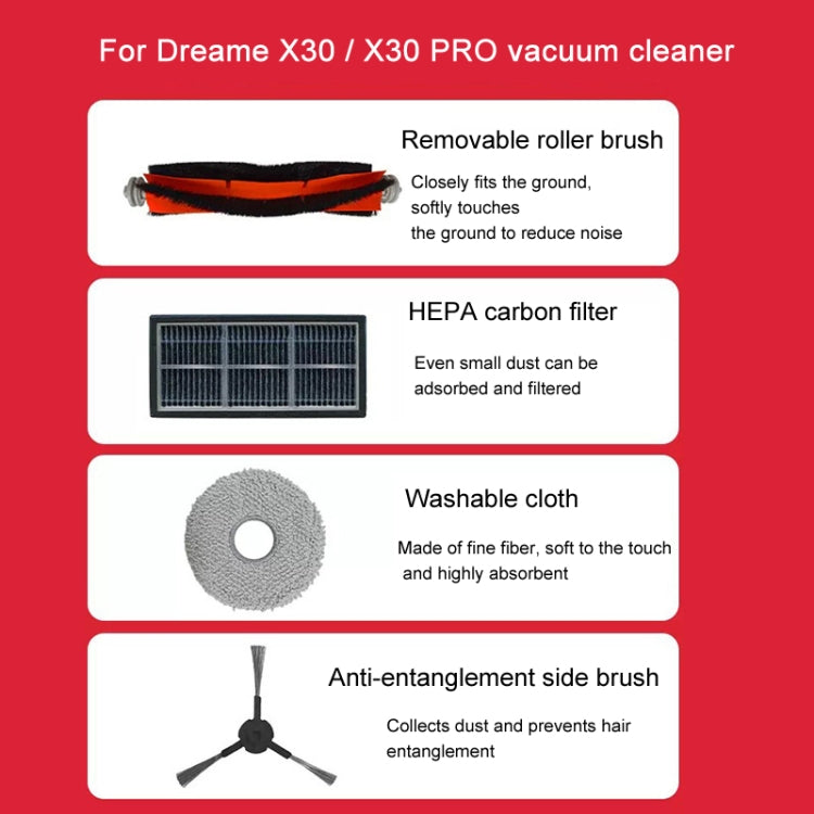 2pcs Side Brush  For Dreame X30 / X30 Pro Robot Vacuum Cleaner Replacement Parts - For Xiaomi Accessories by buy2fix | Online Shopping UK | buy2fix