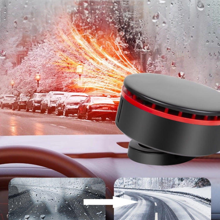 12V Car Heater 360 Adjustable Defogging Defrosting Heating Fan Heating Cooling Function Windscreen Defroster Demister(Black Red) - Heating & Fans by buy2fix | Online Shopping UK | buy2fix