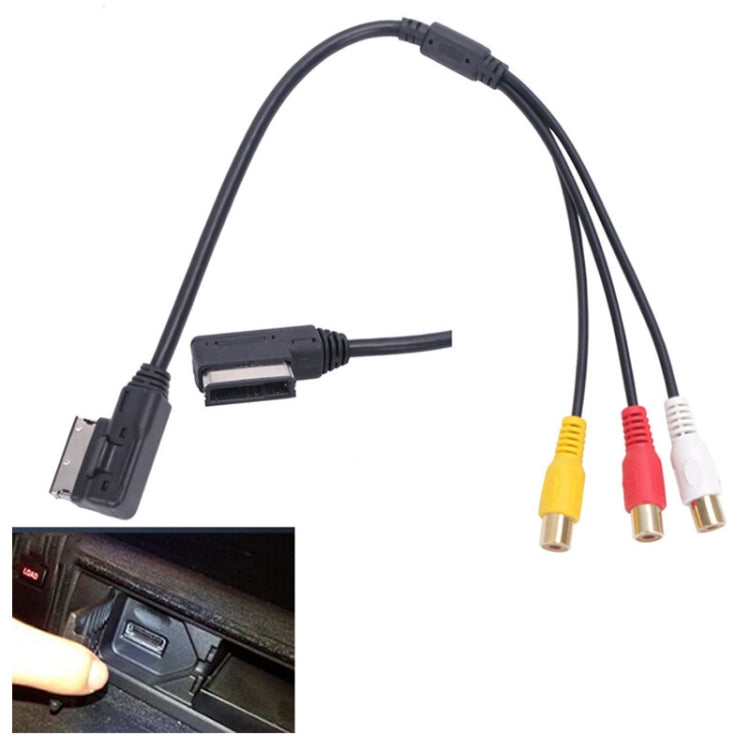 For Audi A6L / A8 / A5 / Q5 / Q7 / A1 AMI AUX 3RCA Lotus Input Cable - DIY Cables by buy2fix | Online Shopping UK | buy2fix