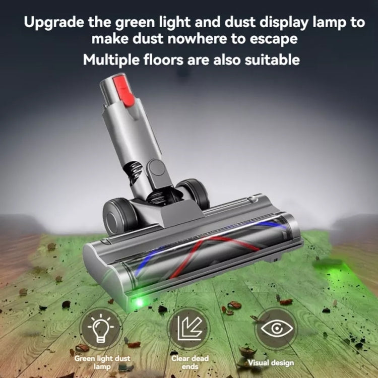 For Dyson V6 Vacuum Cleaner Lightweight Direct Drive Floor Brush Head with Dust Led Lights - For Dyson Accessories by buy2fix | Online Shopping UK | buy2fix