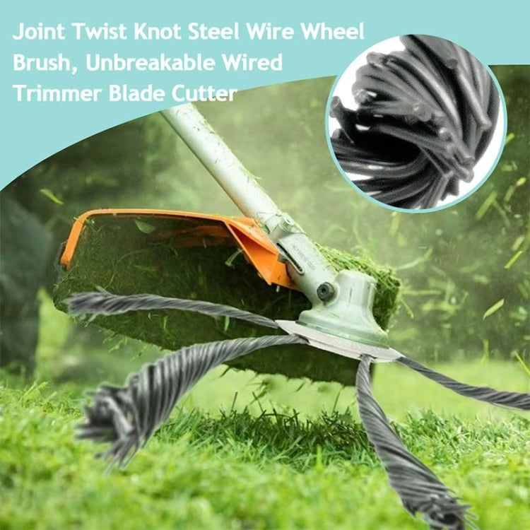 Steel Wire Weeding Wheel Twisted Wire Weeding Disc Mower Blade Accessories, Spec: 6-heads - Lawn Mower, Saws & Accessories by buy2fix | Online Shopping UK | buy2fix