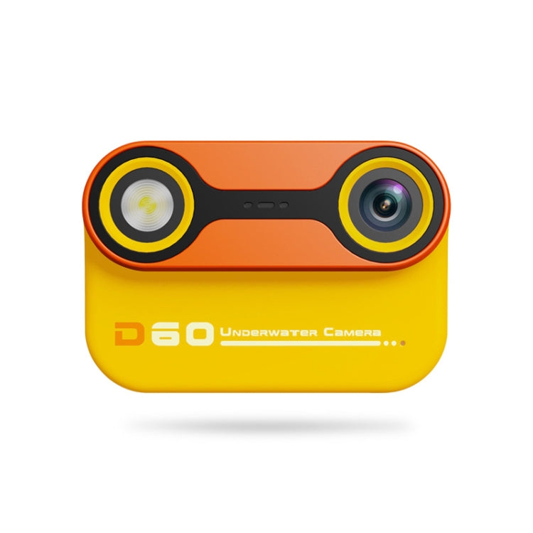 D60 3m Waterproof 2K HD 10X 2.4-inch Outdoor Photo Video Recording Children Mini Camera(Yellow) - Children Cameras by buy2fix | Online Shopping UK | buy2fix