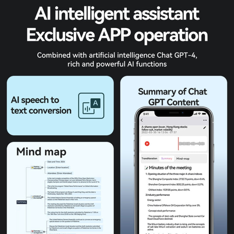 8GB AI Voice Recorder App Control Supports 58 Languages Simultaneous Interpretation / Transcribe & Summarize(Deep Gray) - Other Style by buy2fix | Online Shopping UK | buy2fix