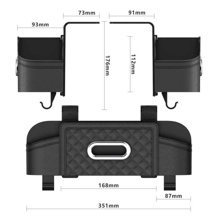 Multifunctional Car Seat Back Tissue Storage Box Hanging Bag(Orange) - Stowing Tidying by buy2fix | Online Shopping UK | buy2fix