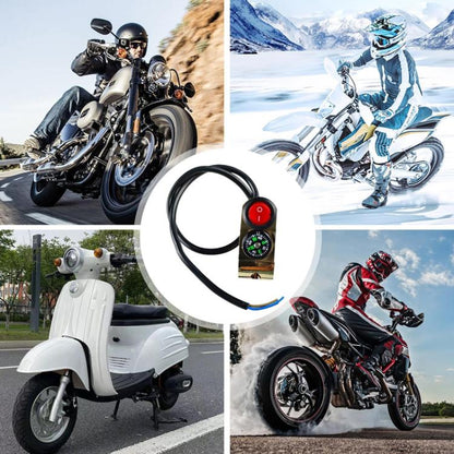 Motorbike Tap Handle Switch Compass Type Dual Flash High And Low Beam Spotlight Switch(Gold) - Electrical System by buy2fix | Online Shopping UK | buy2fix