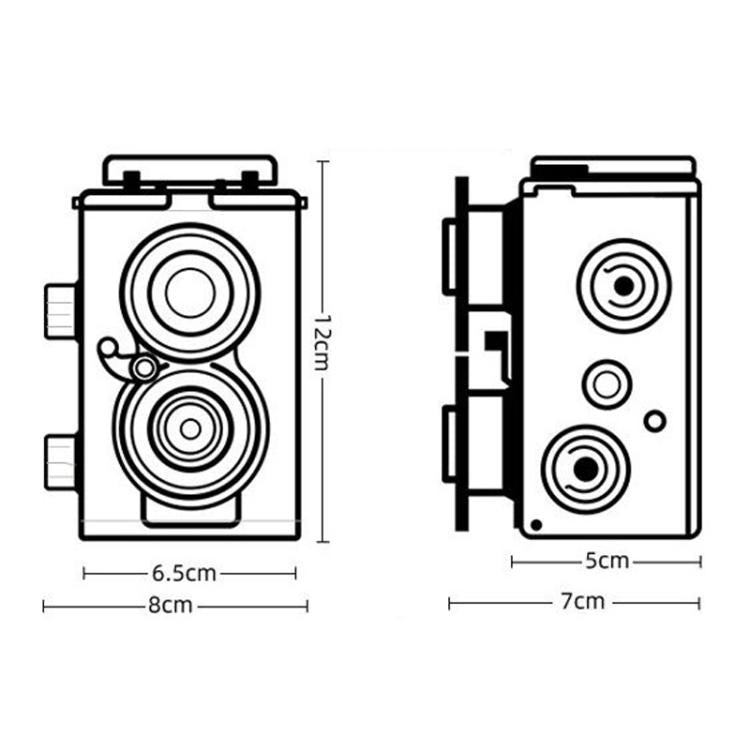 DIY Double Lens Assembly 35mm Film Camera Retro Nostalgic Double Reflection Film Camera(Black) - Video Cameras by buy2fix | Online Shopping UK | buy2fix