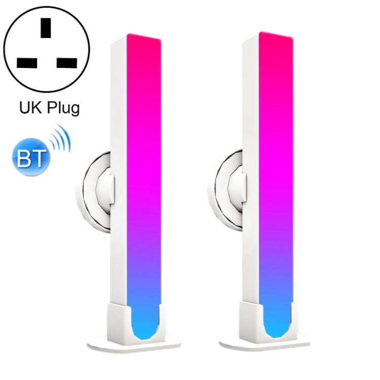 2pcs/box RGB Desktop Background Music Rhythm Pickup Ambient Light, Version: Bluetooth(UK Plug) - Novelty Lighting by buy2fix | Online Shopping UK | buy2fix