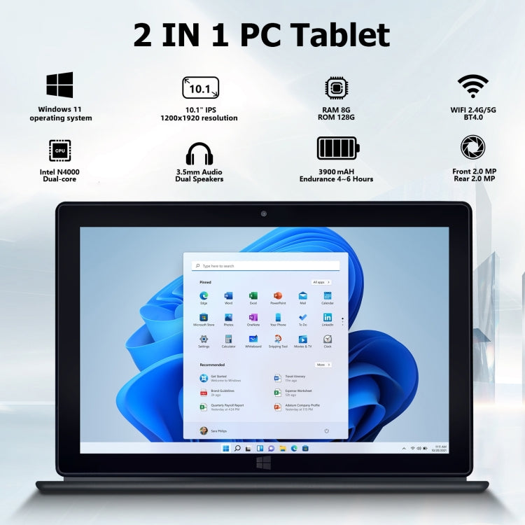 LZ1003 Tablet PC, 10.1 inch, 8GB+128GB, Windows 11, Intel Gemini Lake N4000 Dual Core, with Keyboard - Other by buy2fix | Online Shopping UK | buy2fix