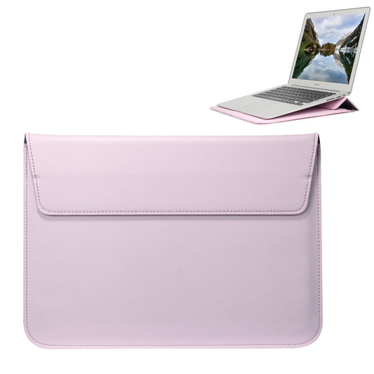 Universal Envelope Style PU Leather Case with Holder for Ultrathin Notebook Tablet PC 15.4 inch, Size: 39x28x1.5cm(Pink) - 15 inch by buy2fix | Online Shopping UK | buy2fix