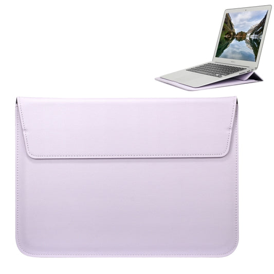 Universal Envelope Style PU Leather Case with Holder for Ultrathin Notebook Tablet PC 15.4 inch, Size: 39x28x1.5cm(Purple) - 15 inch by buy2fix | Online Shopping UK | buy2fix