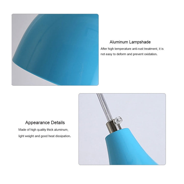 Restaurant Chandelier Simple Modern Single-head Dining Table Lamp Fashion Aisle Living Room Bar (Blue) - Celling Lights & Chandeliers by YWXLight | Online Shopping UK | buy2fix