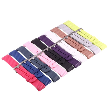 For Fitbit Charger 2 Bracelet Watch Diamond Texture TPU Watch Band, Full Length: 23cm(Magenta) - Watch Bands by buy2fix | Online Shopping UK | buy2fix