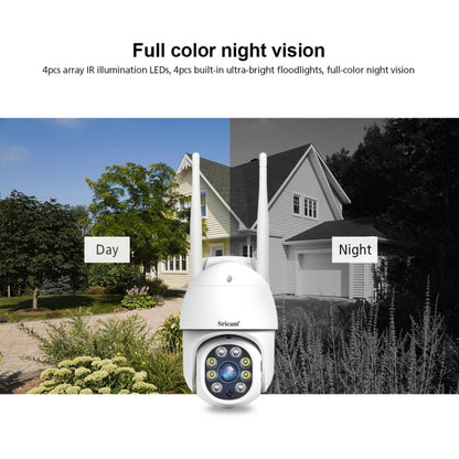 Sricam SP028 1080P HD Outdoor PTZ Camera, Support Two Way Audio / Motion Detection / Humanoid Detection / Color Night Vision / TF Card, AU Plug - Security by Sricam | Online Shopping UK | buy2fix