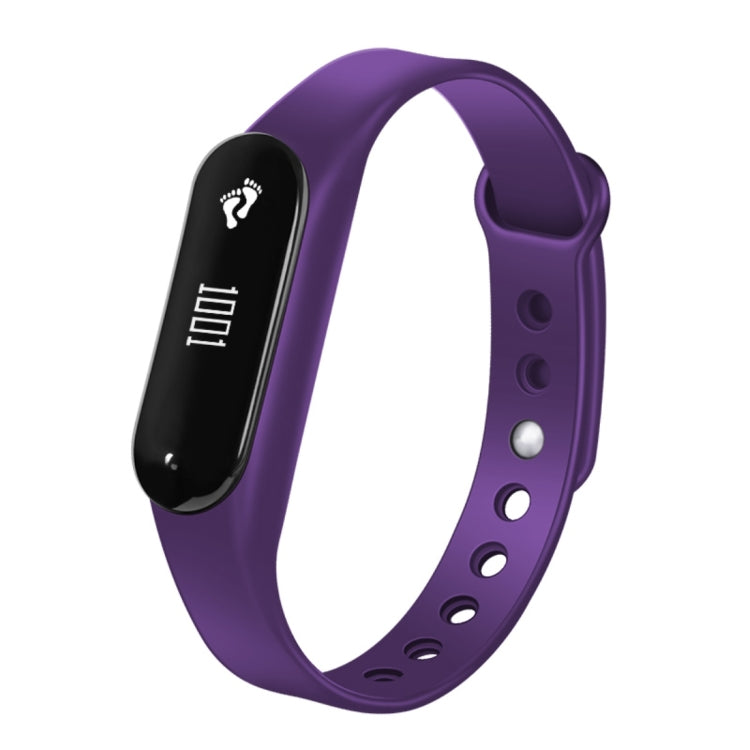 CHIGU C6 0.69 inch OLED Display Bluetooth Smart Bracelet, Support Heart Rate Monitor / Pedometer / Calls Remind / Sleep Monitor / Sedentary Reminder / Alarm / Anti-lost, Compatible with Android and iOS Phones (Purple) - Smart Wear by buy2fix | Online Shopping UK | buy2fix